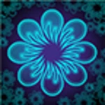 neon flower android application logo